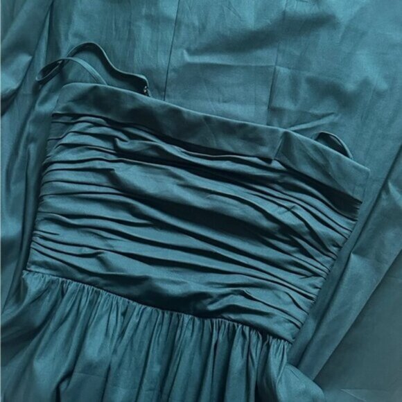 NEW Reformation Lissa Cotton Midi Dress Forest Green Removable Strap | US 4 UK 8 - Picture 11 of 13